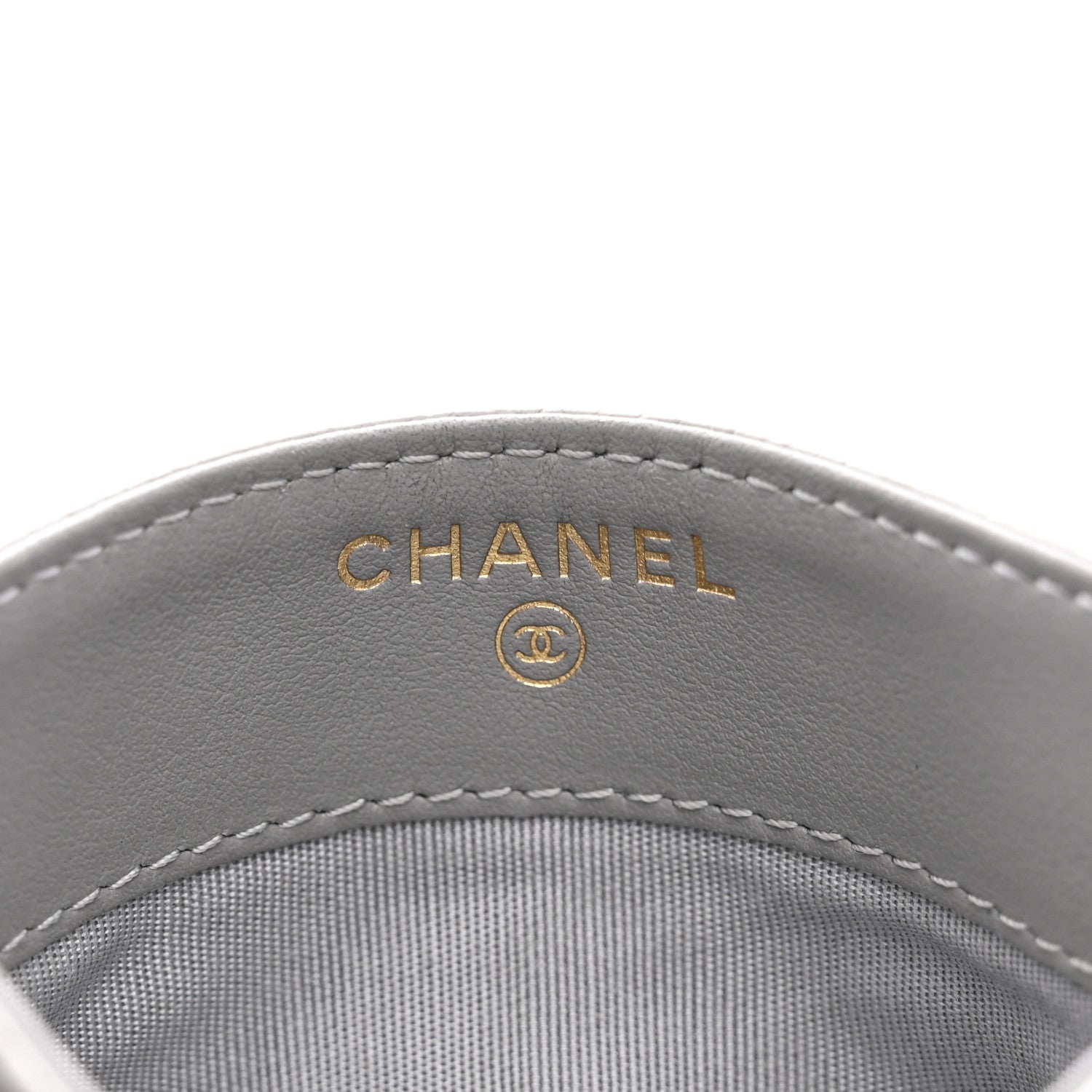 Chanel Caviar Quilted Boy Card Holder Grey Grey 6 of 9