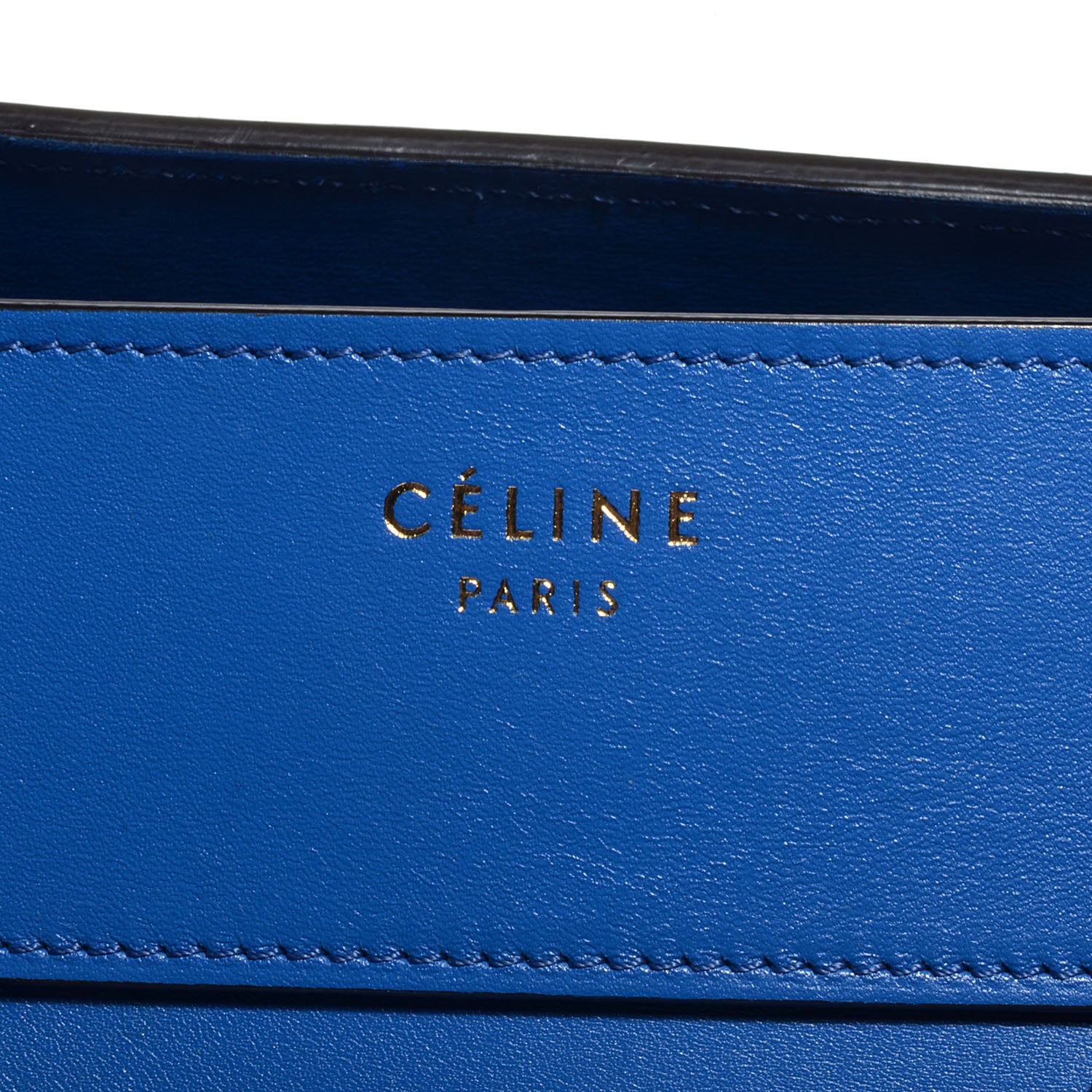 Celine Palmelato Leather Mini Luggage Bag Electric Blue 9 of 9