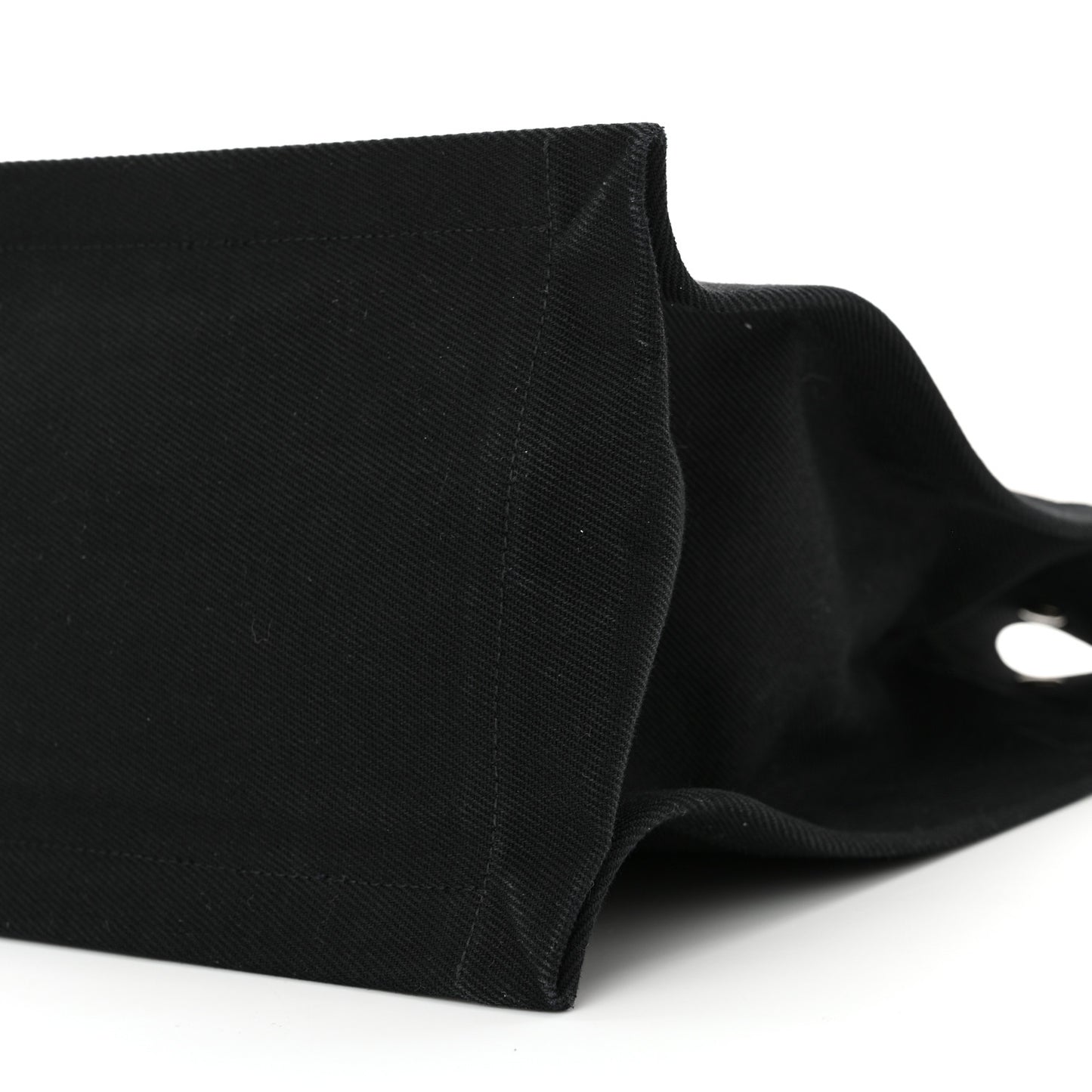 Linen Calfskin Rive Gauche Tote Black