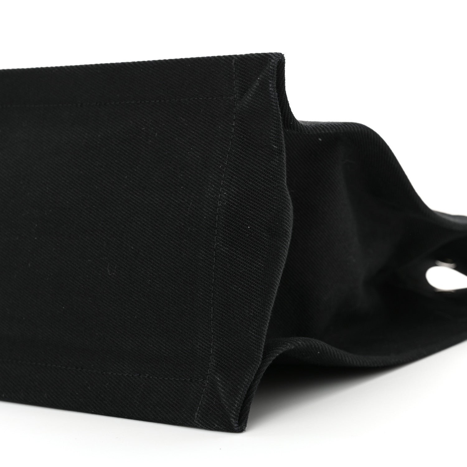 Saint Laurent Linen Calfskin Rive Gauche Tote Black 10 of 14