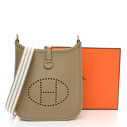 Hermes Taurillon Clemence Sangle Evelyne TPM Beige Marfa 11 of 11