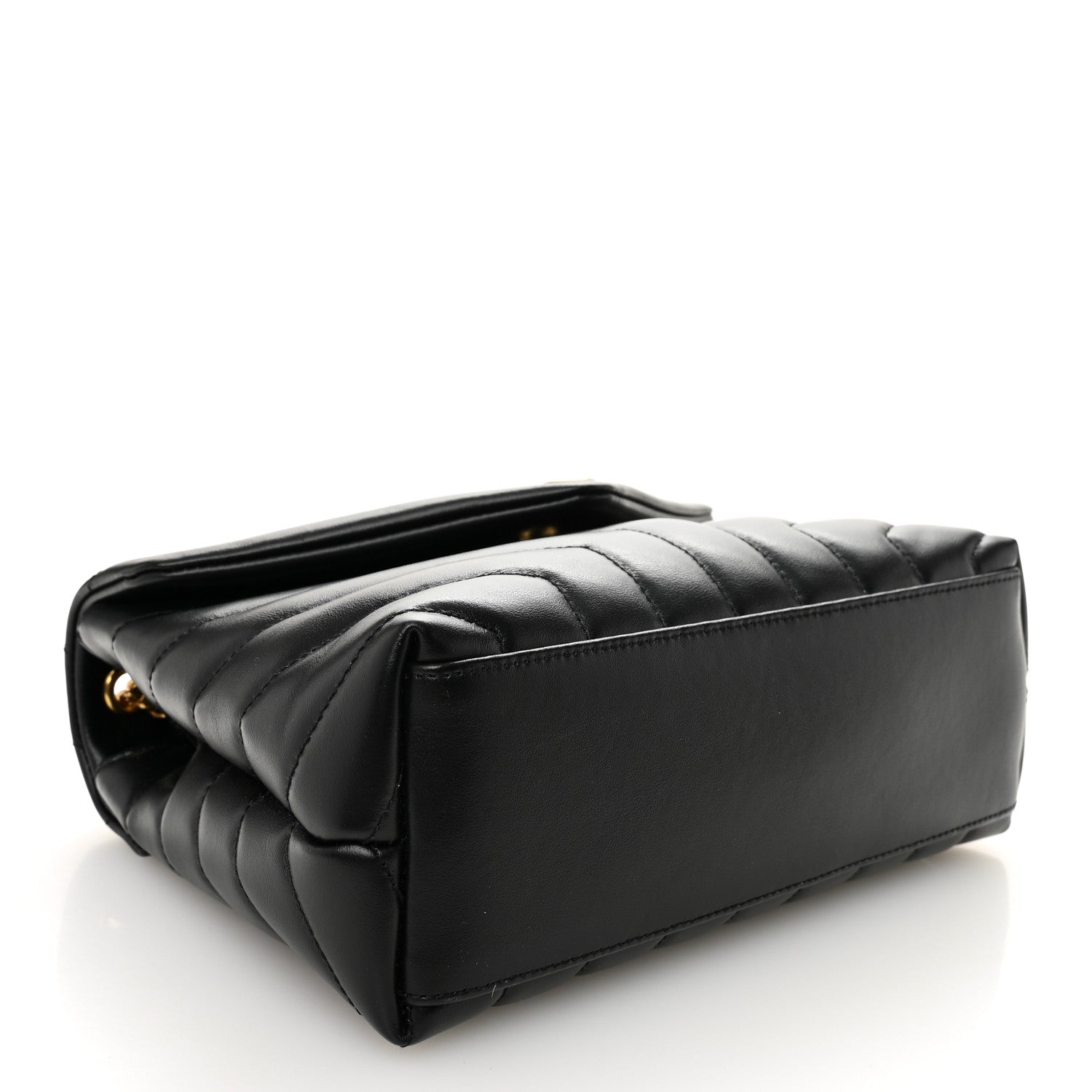 Saint Laurent Calfskin Y Quilted Monogram Small Loulou Chain Satchel Black 4 of 10
