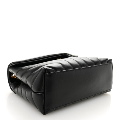 Saint Laurent Calfskin Y Quilted Monogram Small Loulou Chain Satchel Black 4 of 10