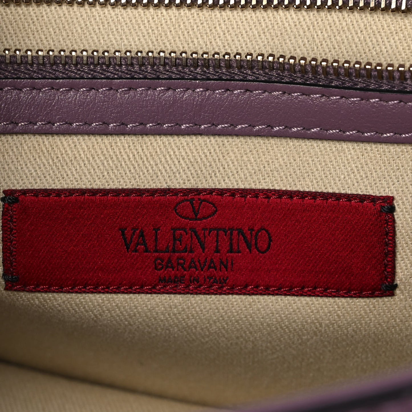Vitello Medium Glam Lock Rockstud Flap Dark Mauve