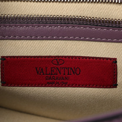 Valentino Garavani Vitello Medium Glam Lock Rockstud Flap Dark Mauve 5 of 9