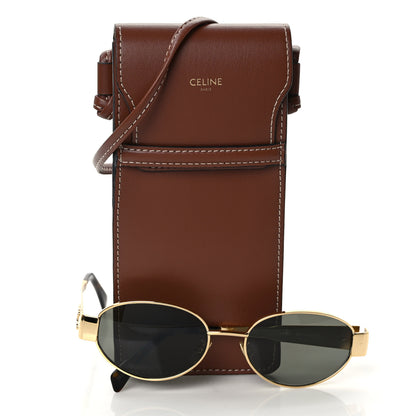 Celine Metal Triomphe 01 Sunglasses CL40235U Gold Green 7 of 7