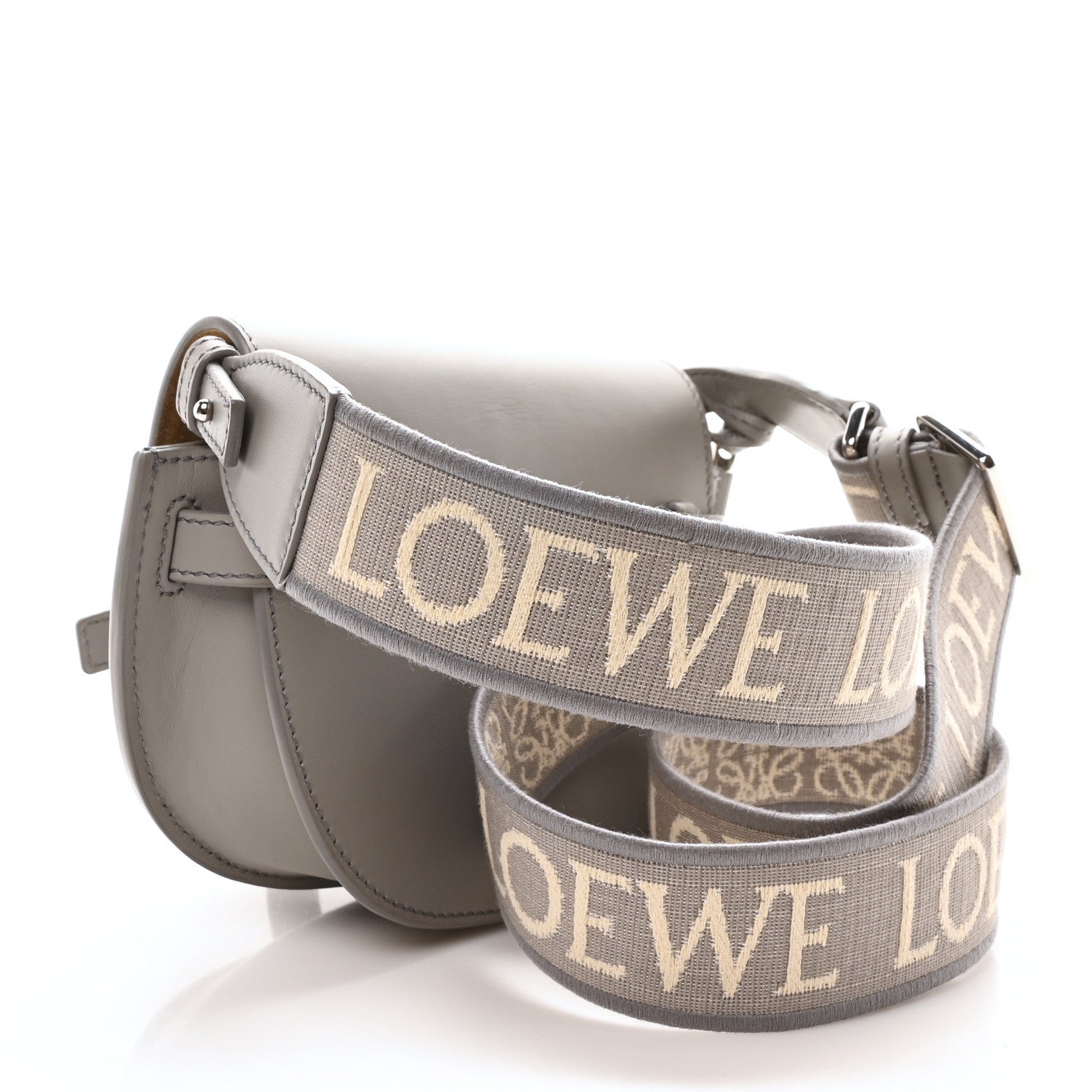 Loewe Calfskin Jacquard Mini Gate Dual Bag Ash Grey 3 of 9