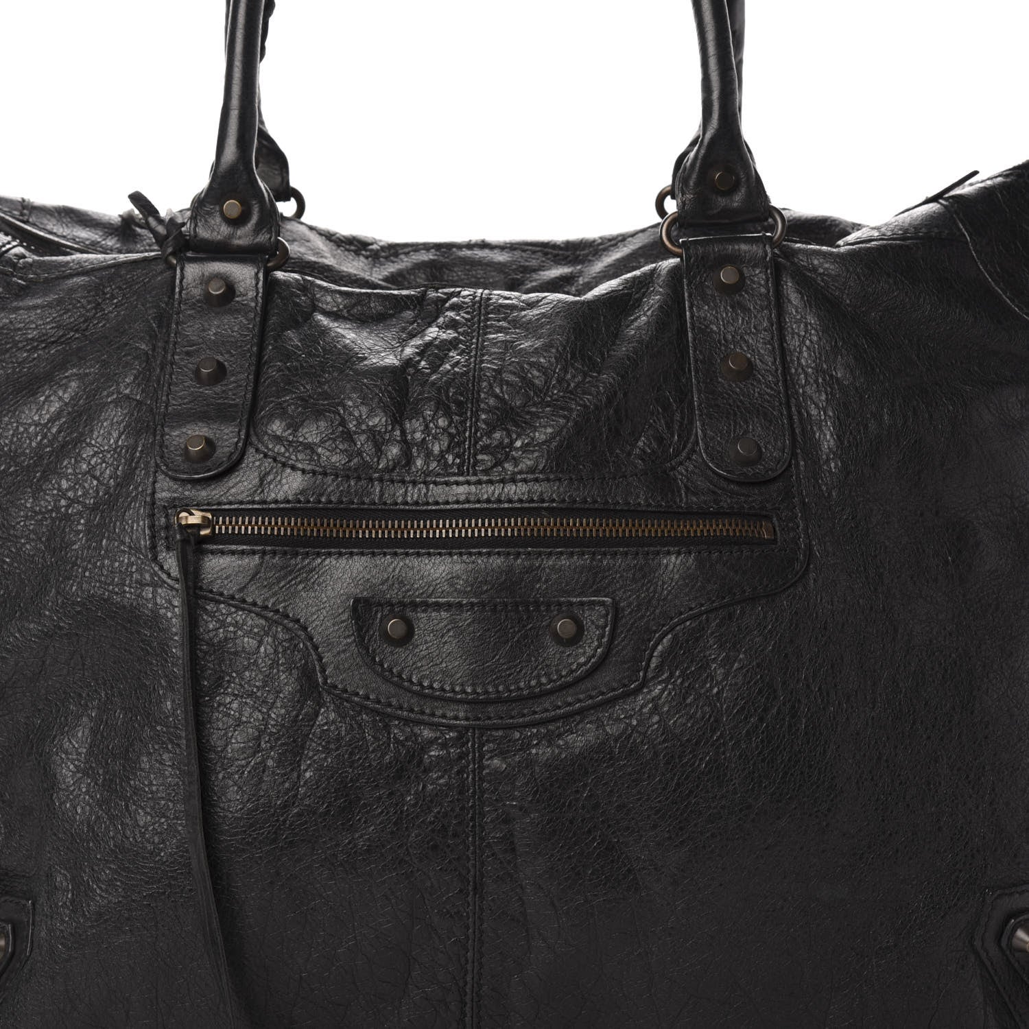 Balenciaga Agneau Classic Hardware Weekender Black 12 of 12
