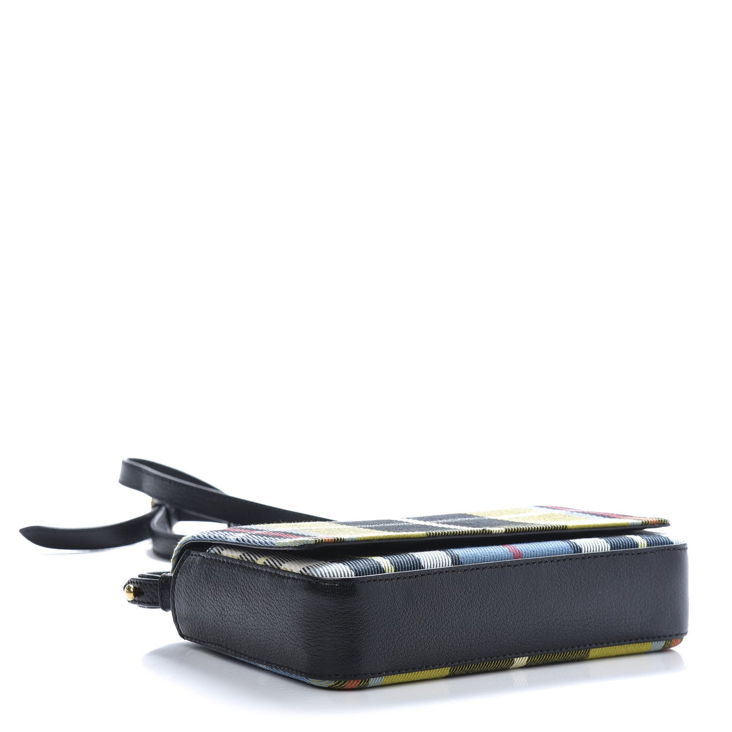 Canvas Tartan Mix Hampshire Wallet on Chain Yellow Multicolor