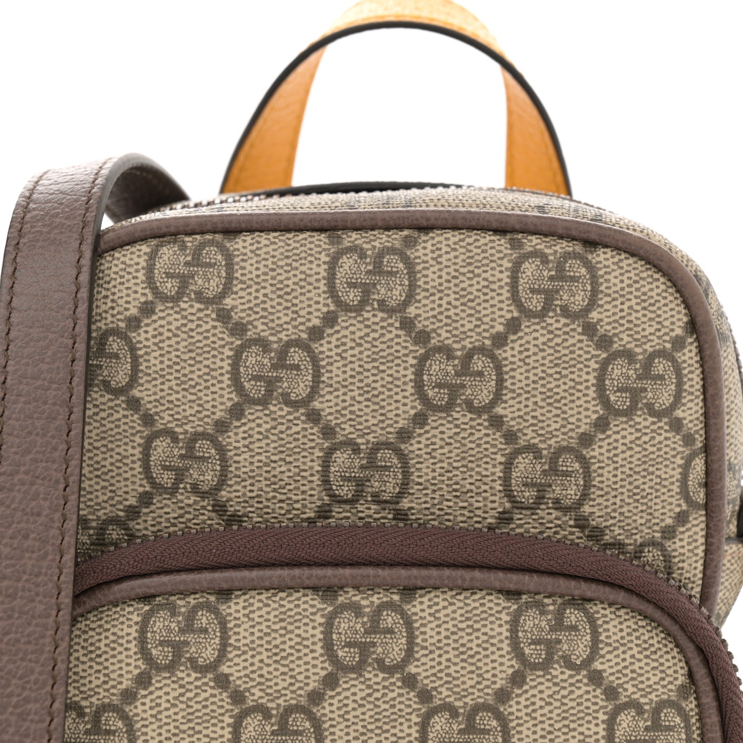 GG Supreme Monogram Mini Neo Vintage Double Zip Messenger Bag Beige New Acero Crop