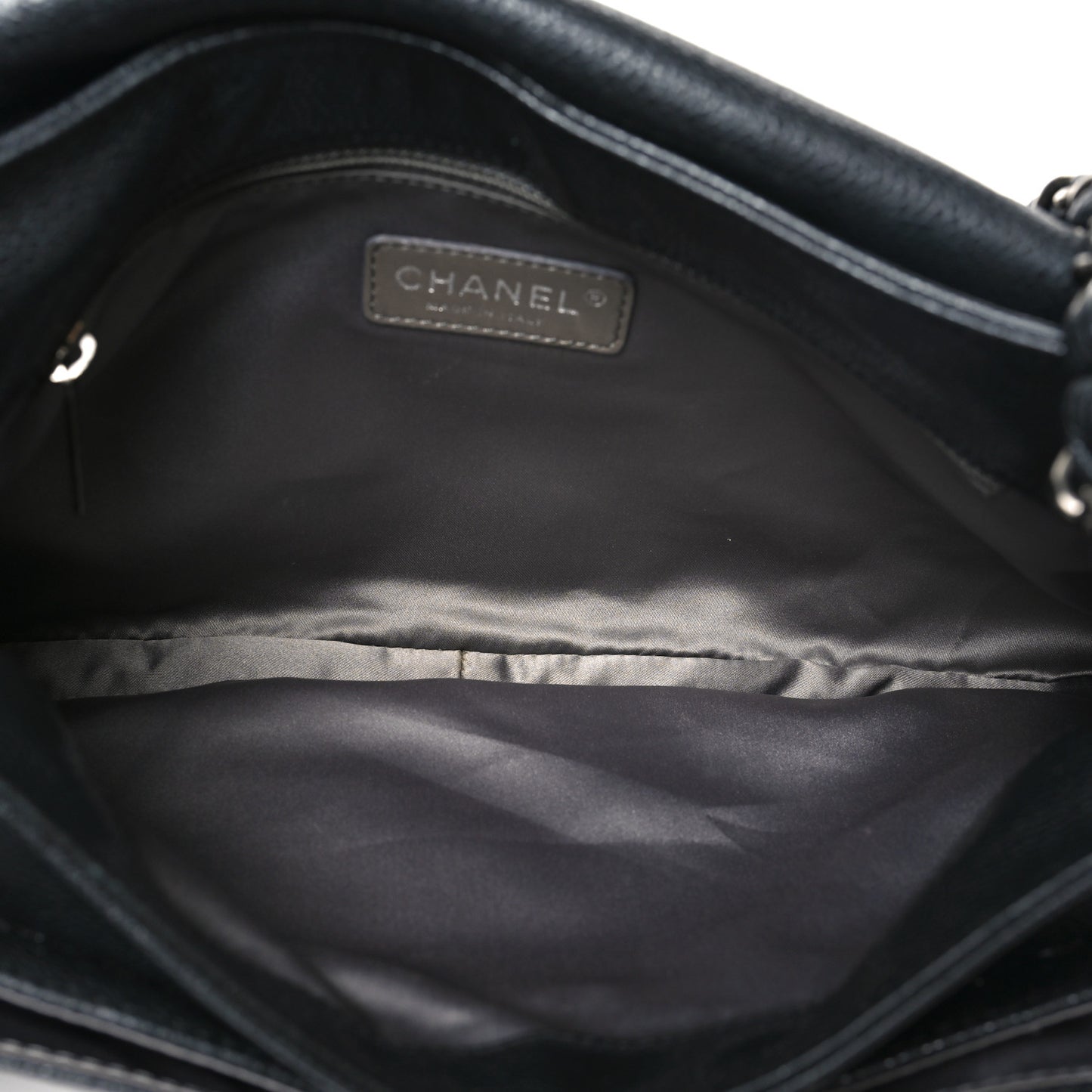 Glazed Caviar Coco Rider Flap Shoulder Bag Black