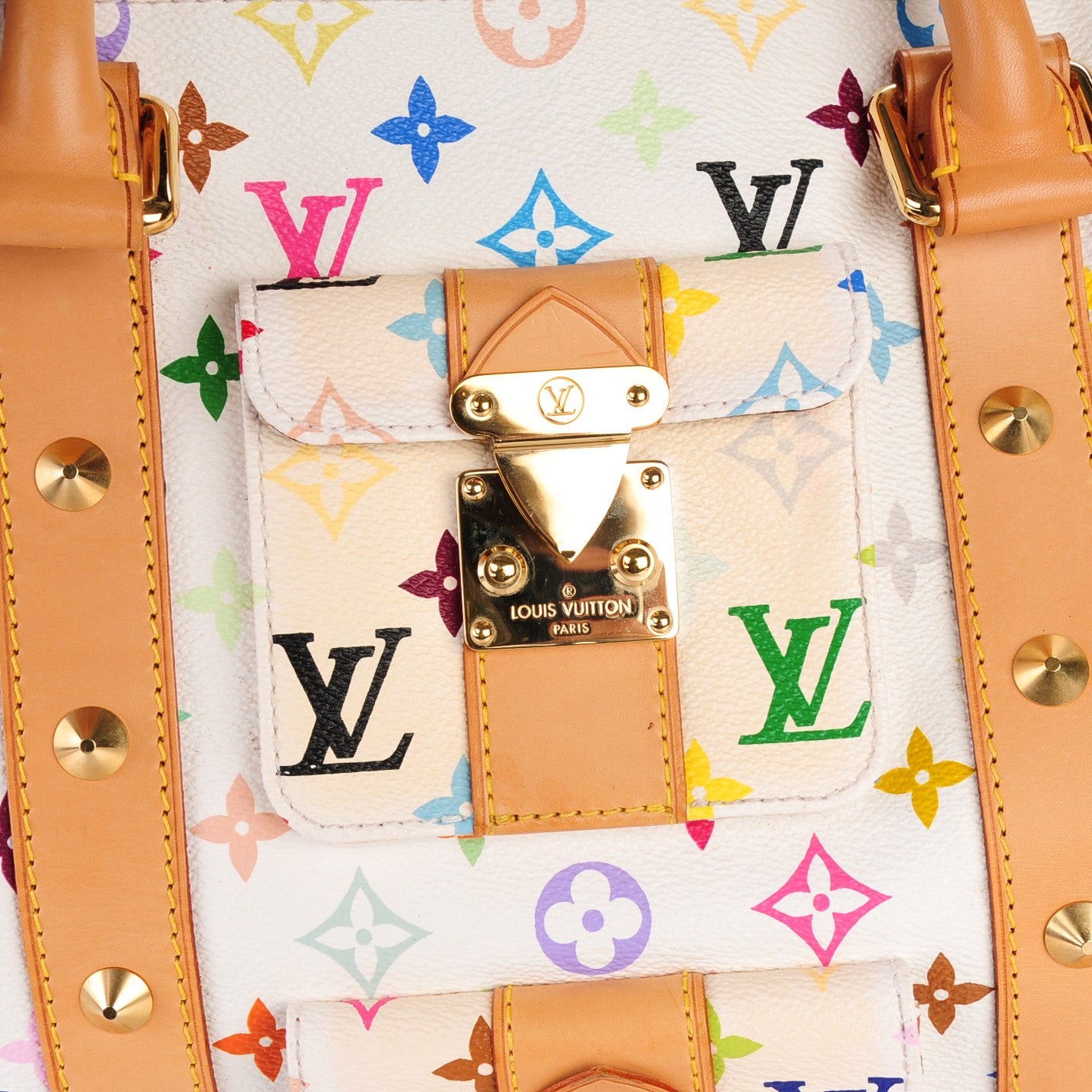 Monogram Multicolor Keepall 45 White