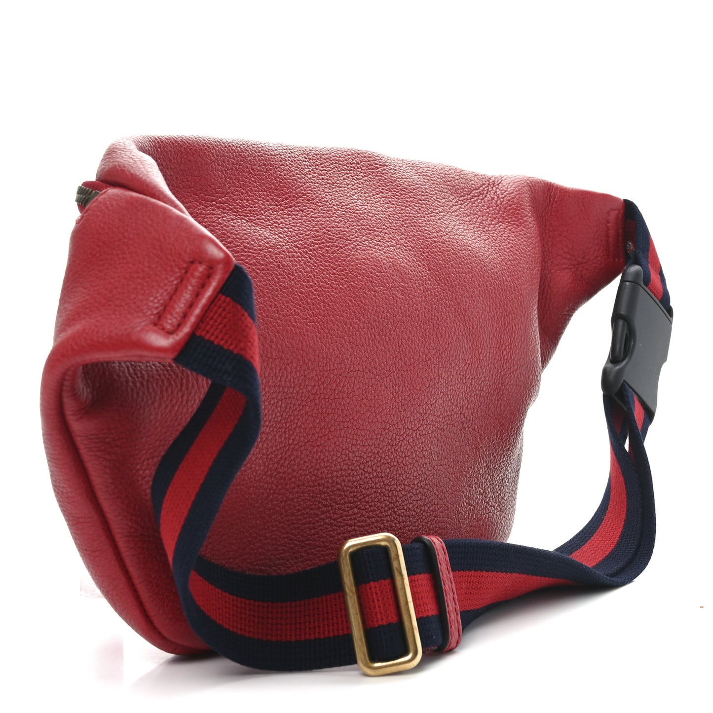 Grained Calfskin Logo Belt Bag Hibiscus Red
