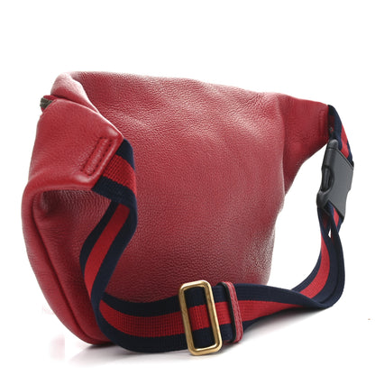 Gucci Grained Calfskin Logo Belt Bag Hibiscus Red 3 of 10