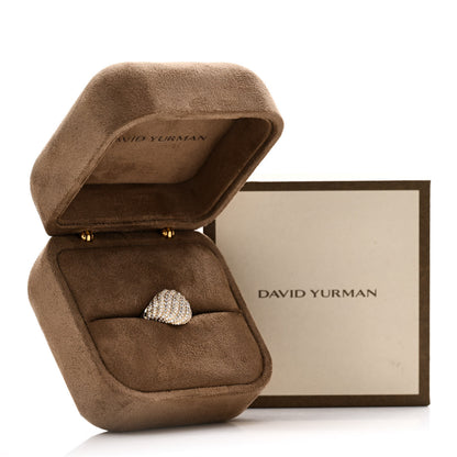 David Yurman 18K Yellow Gold Diamond Sculpted Cable Pinky Ring 44 3 5 of 5