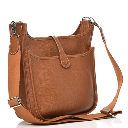 Hermes Taurillon Clemence Evelyne III PM Gold 3 of 8