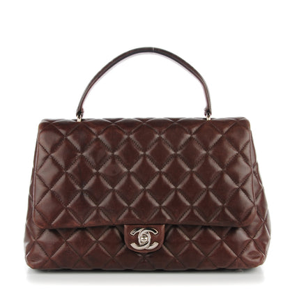 Chanel Lambskin Quilted Jumbo Kelly Flap Brown 1 of 10
