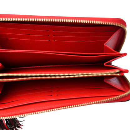 Louis Vuitton Monogram Pompon Zippy Wallet Coquelicot 5 of 13