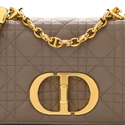Christian Dior Calfskin Cannage Small Caro Bag Taupe 8 of 11