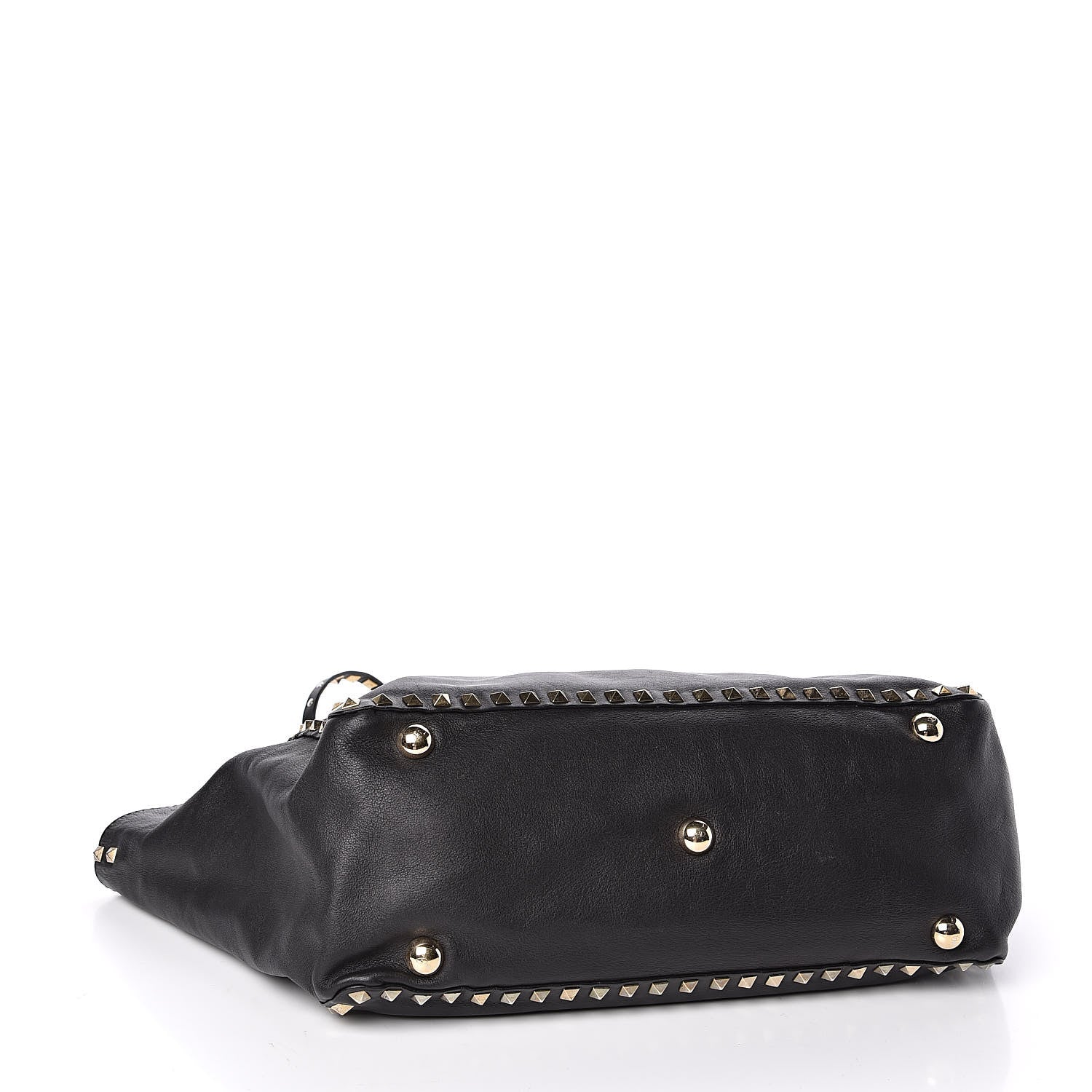 Valentino Garavani Vitello Medium Rockstud Tote Black 4 of 10