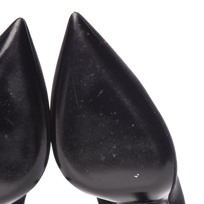 Saint Laurent Suede Calfskin Zoe Pumps 38 Black 10 of 11