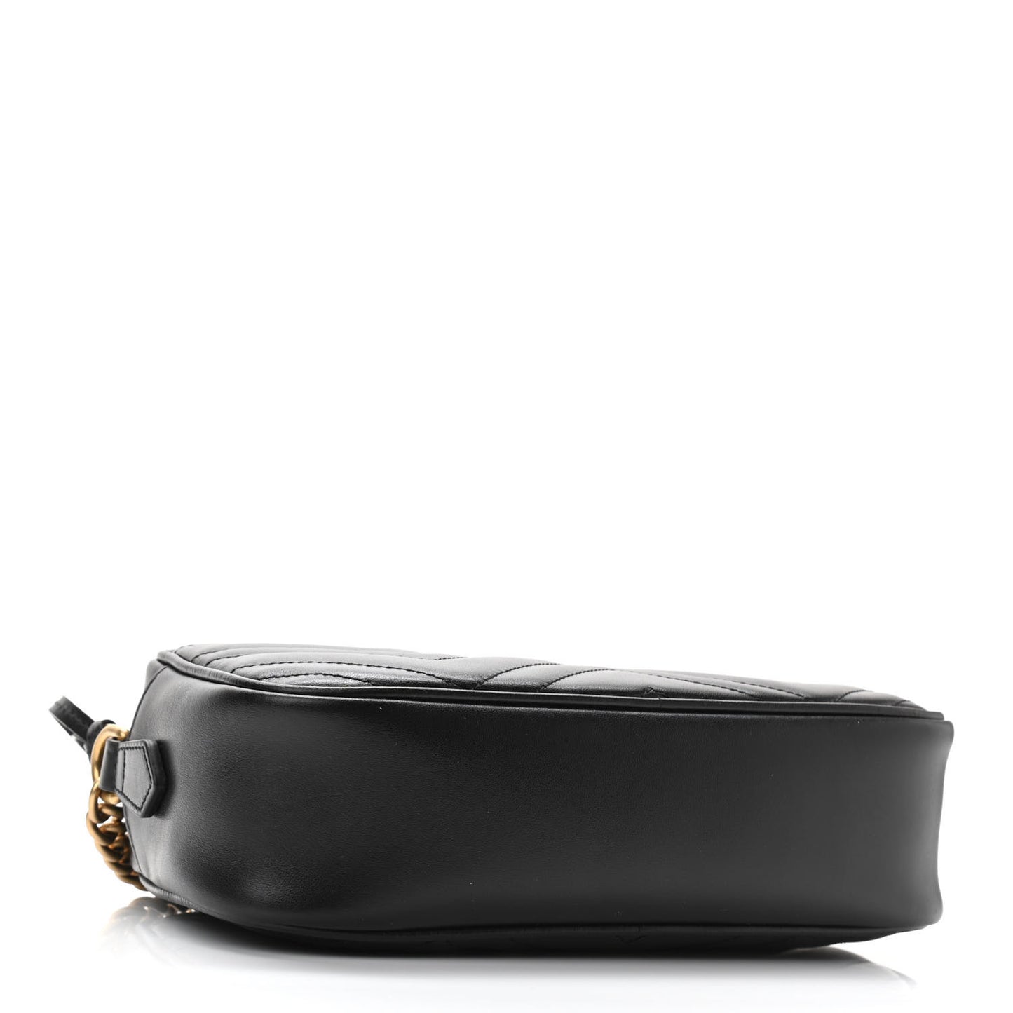 Calfskin Matelasse Small GG Marmont Chain Shoulder Bag Black
