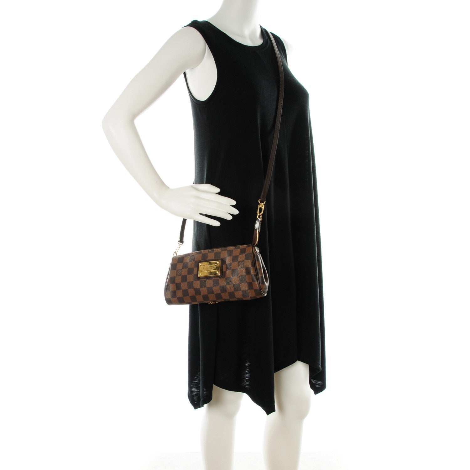 Louis Vuitton Damier Ebene Eva Clutch 2 of 7