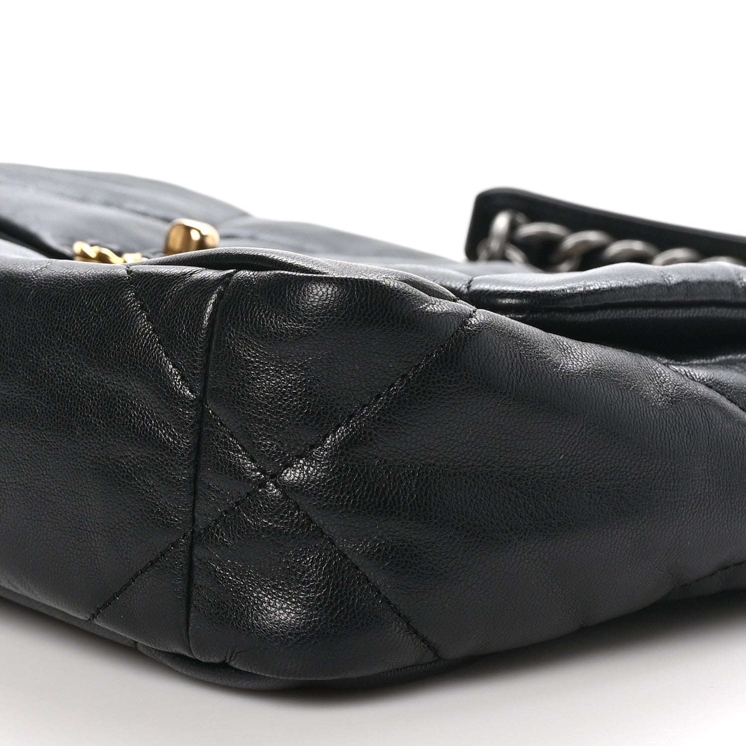 Chanel Goatskin Quilted Medium Chanel 19 Flap Black 9 of 10