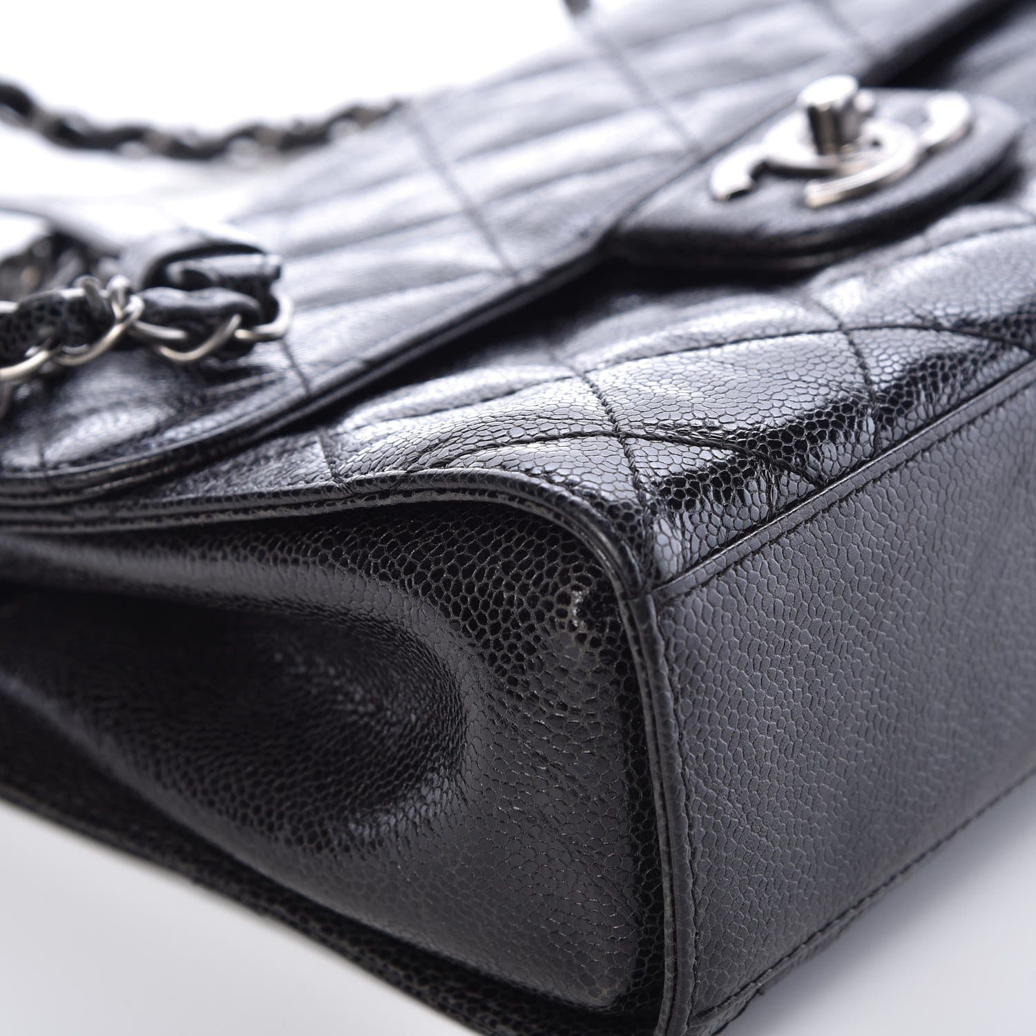 Chanel Crumpled Grained Calfskin Medium CC Crave Flap Black 12 of 15