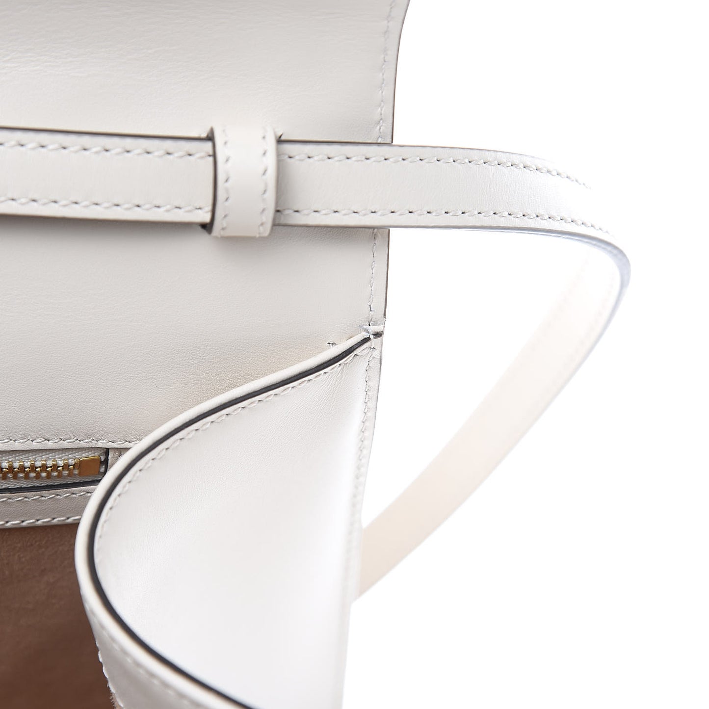 Calfskin Embroidered Medium Sylvie Top Handle Bag White