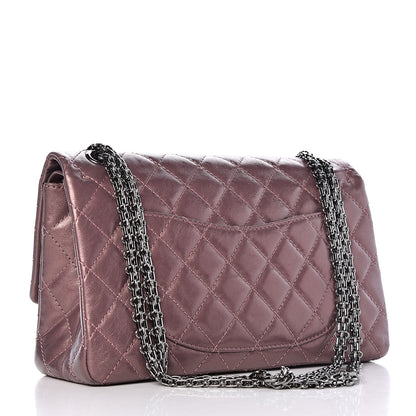Chanel Metallic Aged Calfskin Quilted 2.55 Reissue 226 Flap Rose Fonce 3 of 10