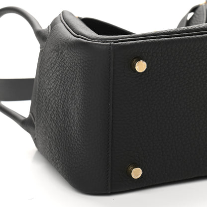 Hermes Taurillon Clemence Lindy 26 Black 8 of 9
