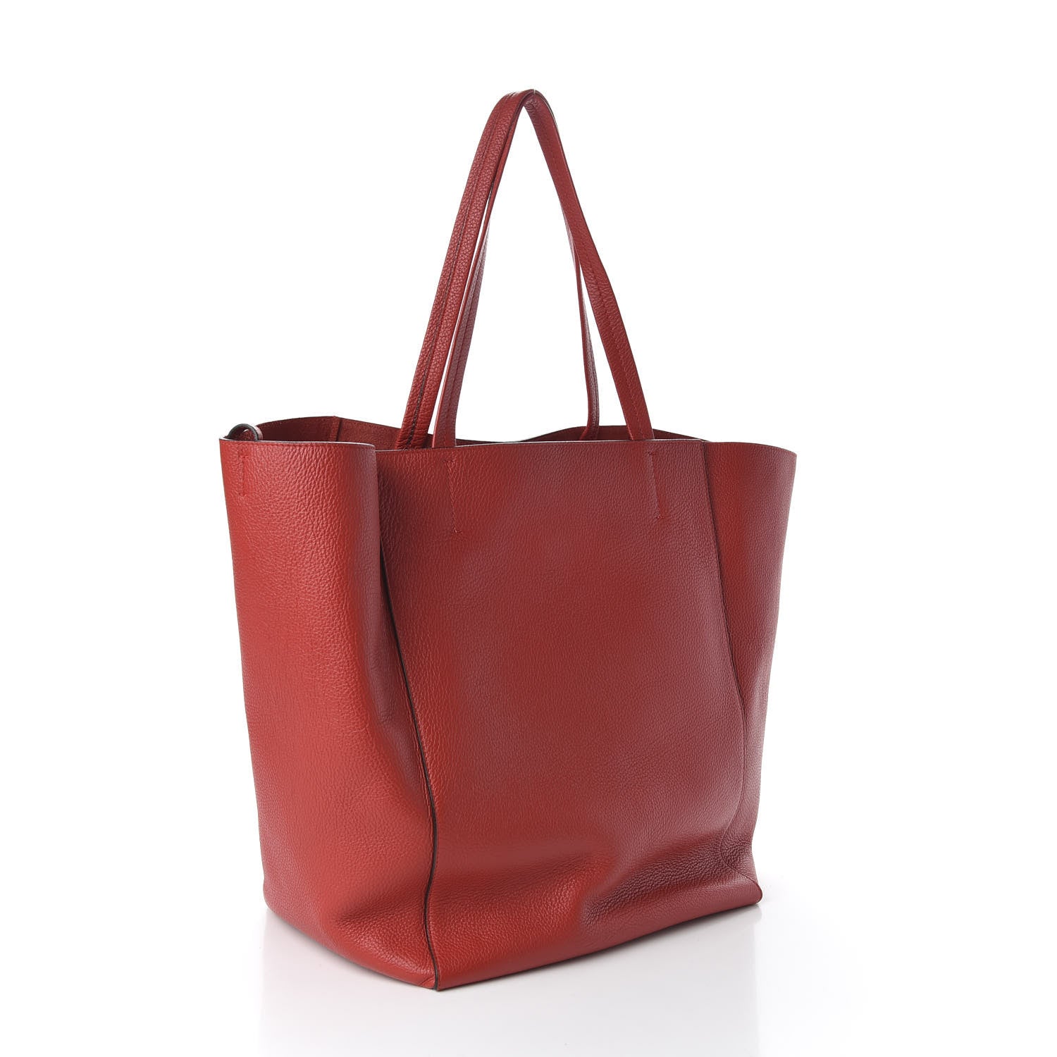 Celine Grained Calfskin Medium Horizontal Cabas Phantom Coquelicot 3 of 10