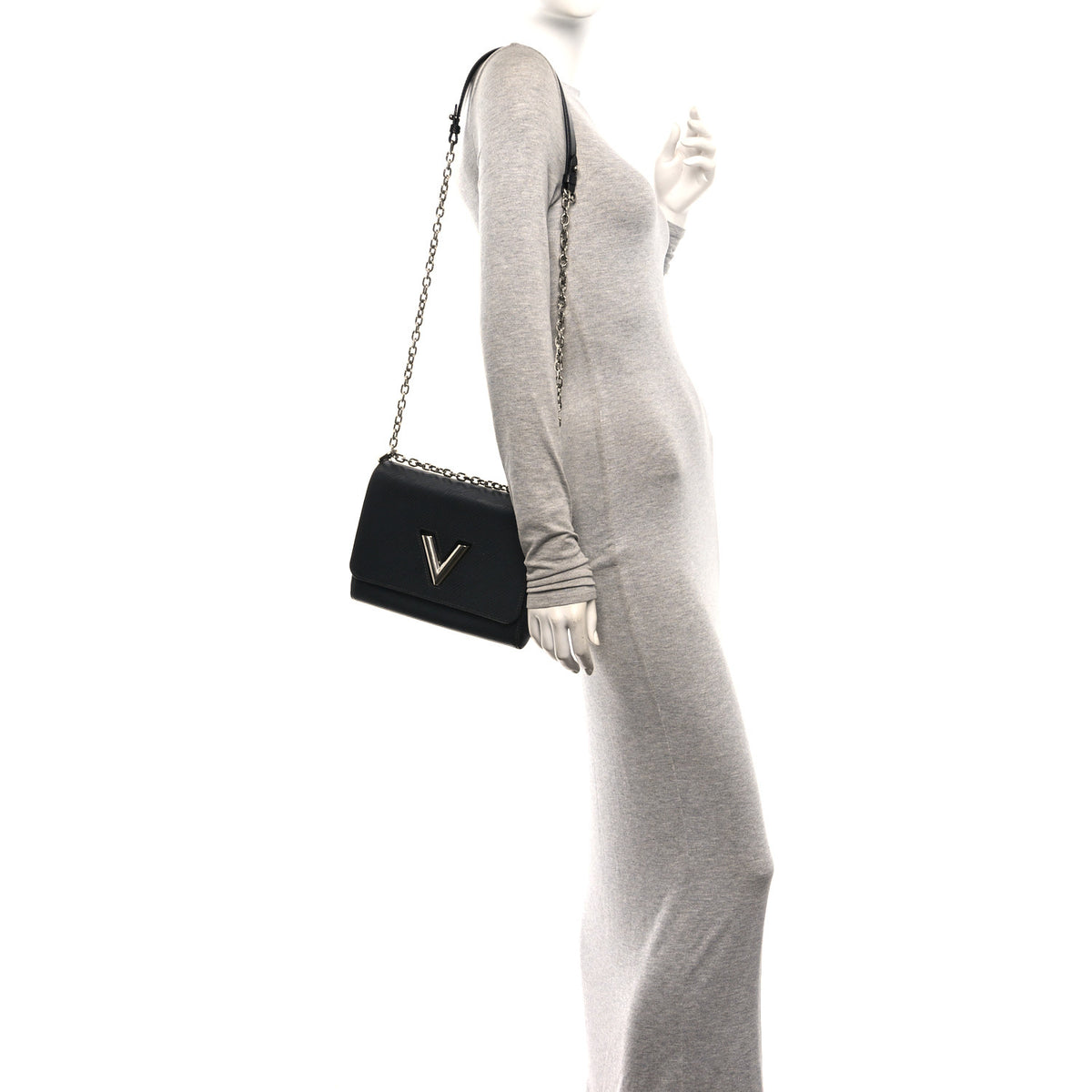 Louis Vuitton Epi Twist Shoulder Bag MM Black 2 of 10