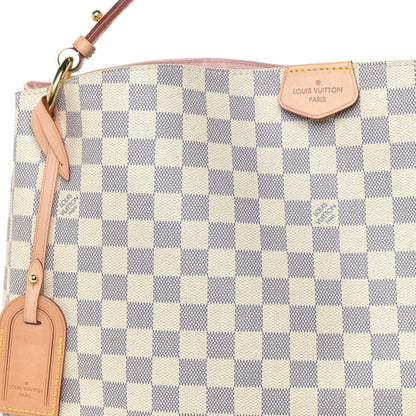Louis Vuitton Damier Azur Graceful MM Rose Ballerine 9 of 10