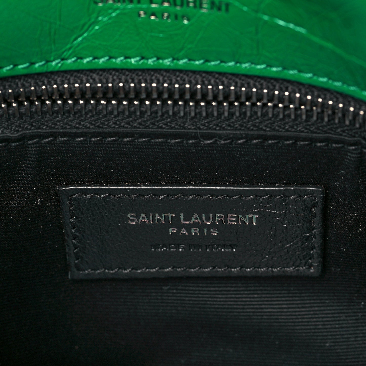 Crinkled Calfskin Matelasse Monogram Medium Niki Chain Satchel New Vert Praire