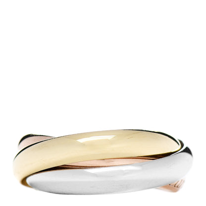Cartier 18K Pink Yellow White Gold Classic Trinity Ring 54 6.75 3 of 5