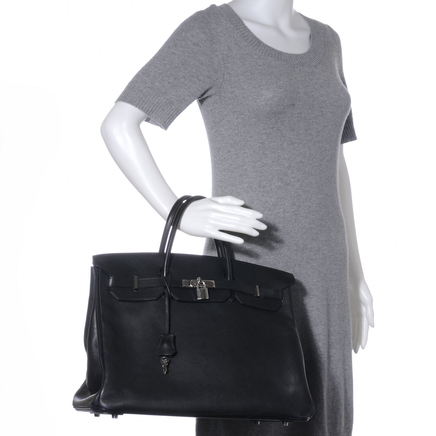 Hermes Evergrain Birkin 40 Black 2 of 10