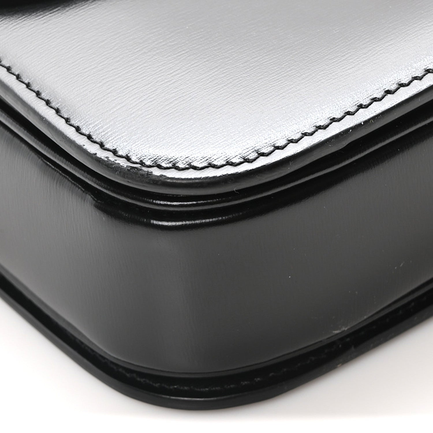 Celine Shiny Calfskin Medium Triomphe Black 9 of 10