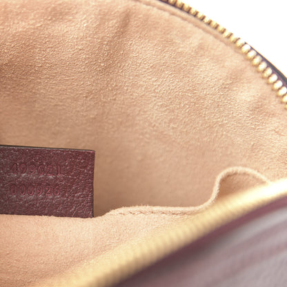 Gucci Textured Calfskin Web Small Ophidia Dome Shoulder Bag Vintage Bordeaux 7 of 11