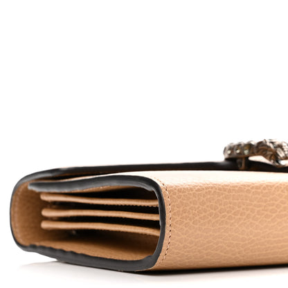 Gucci Dollar Calfskin Crystal Mini Dionysus Chain Wallet Natural Tan Black Diamond 8 of 11