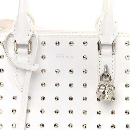 Alexander McQueen Calfskin Studded Padlock Tote White 8 of 14