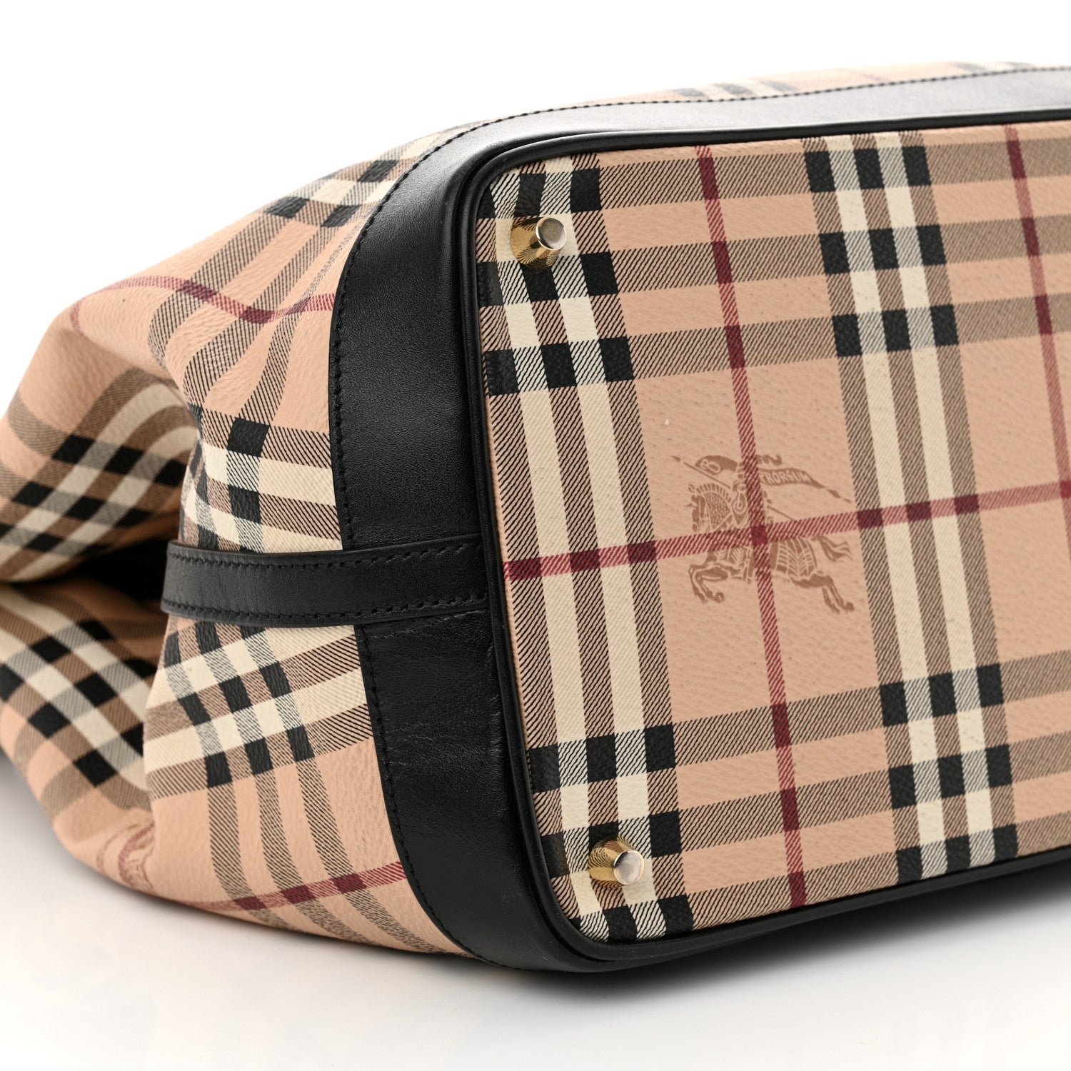 Burberry Haymarket Check Medium Golderton Tote Black 8 of 10