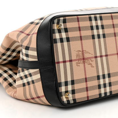 Burberry Haymarket Check Medium Golderton Tote Black 8 of 10