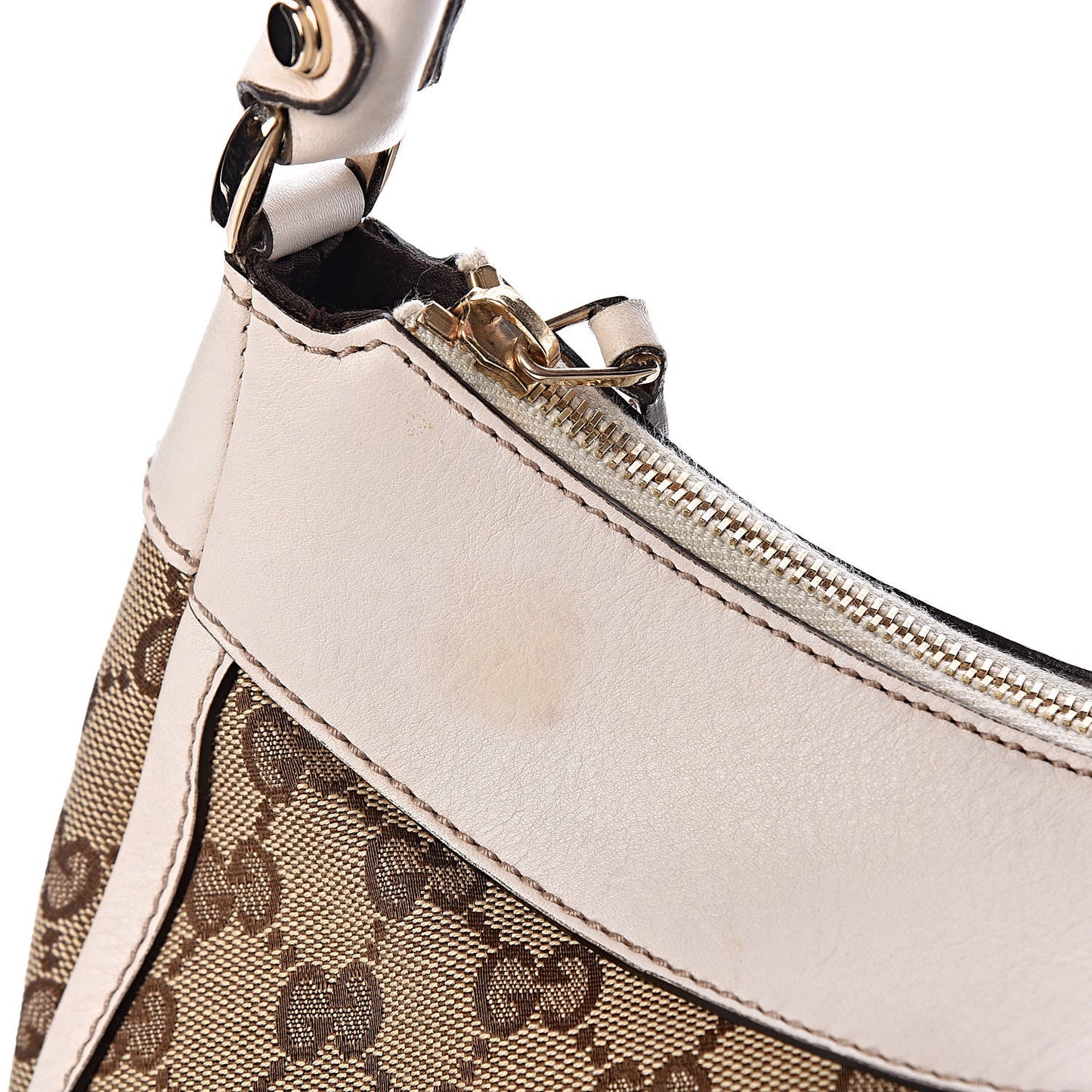 Monogram Large D Gold Hobo Off White