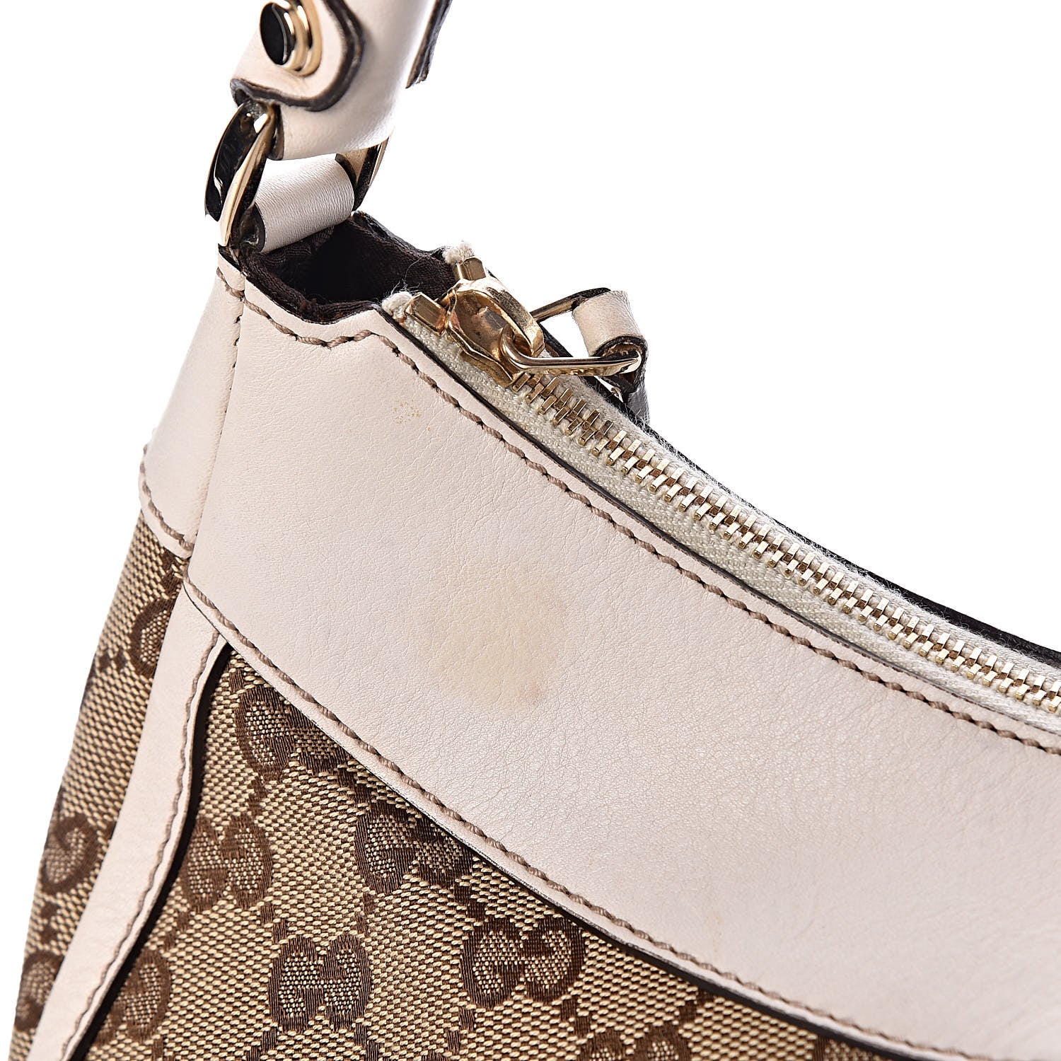 Gucci Monogram Large D Gold Hobo Off White 8 of 10