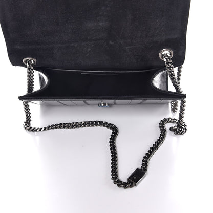 Saint Laurent Glossy Eelskin Small Monogram Kate Satchel Black 5 of 7