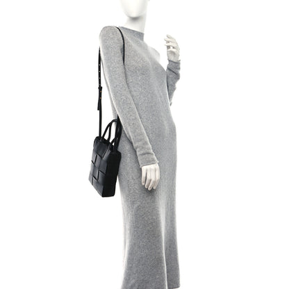 Bottega Veneta Lambskin Maxi Intrecciato North South Cassette Tote Black 2 of 8