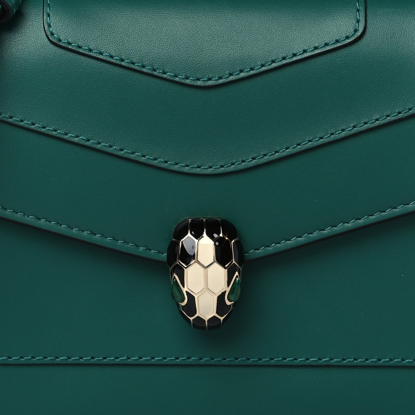 Calfskin Serpenti Forever Crossbody Bag Emerald Green