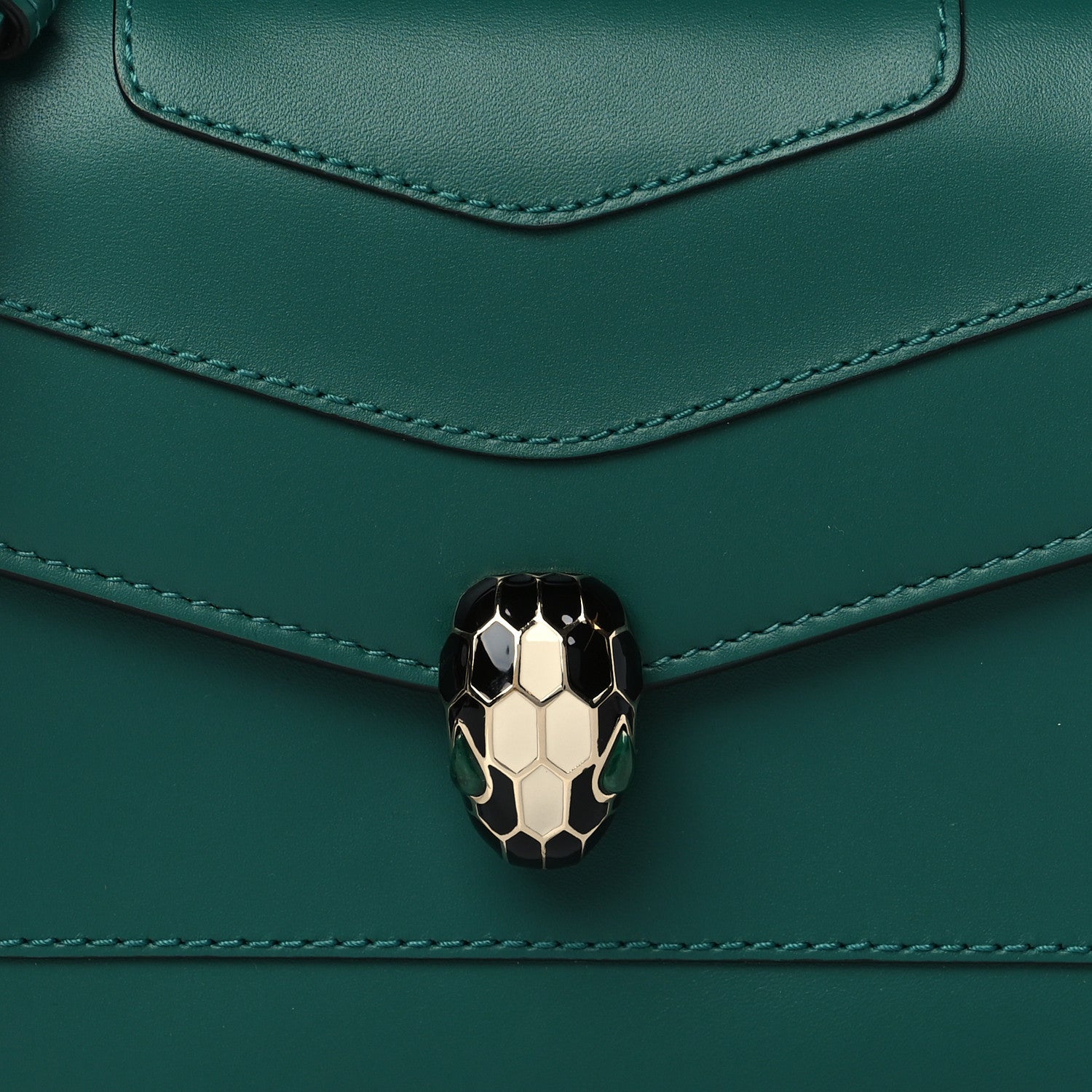 Bulgari Calfskin Serpenti Forever Crossbody Bag Emerald Green 7 of 9